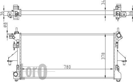 ABAKUS 016-017-0060 - Радіатор, охолодження двигуна autocars.com.ua