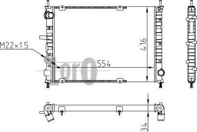 ABAKUS 016-017-0064 - Радіатор, охолодження двигуна autocars.com.ua