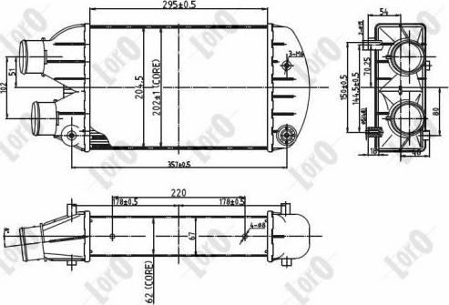 ABAKUS 016-018-0004 - Интеркулер autocars.com.ua