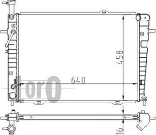 ABAKUS 019-017-0014-B - Радіатор, охолодження двигуна autocars.com.ua