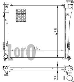 ABAKUS 019-017-0022-B - Радиатор, охлаждение двигателя avtokuzovplus.com.ua