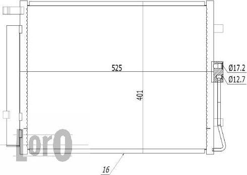 ABAKUS 024-016-0007 - Конденсатор, кондиціонер autocars.com.ua