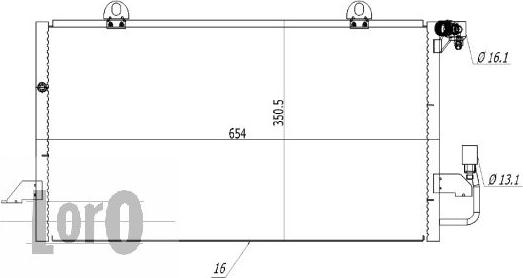 ABAKUS 027-016-0001 - Конденсатор, кондиціонер autocars.com.ua