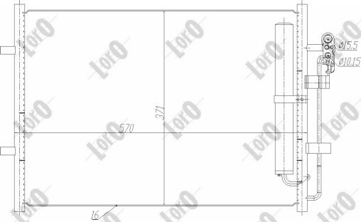 ABAKUS 030-016-0027 - Конденсатор, кондиціонер autocars.com.ua