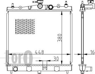 ABAKUS 035-017-0013-B - Радиатор, охлаждение двигателя avtokuzovplus.com.ua