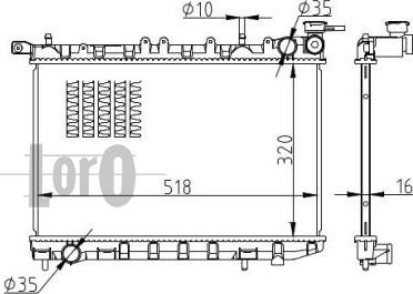 ABAKUS 035-017-0024-B - Радіатор, охолодження двигуна autocars.com.ua