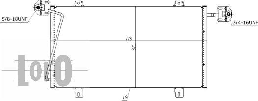 ABAKUS 037-016-0040 - Конденсатор, кондиціонер autocars.com.ua