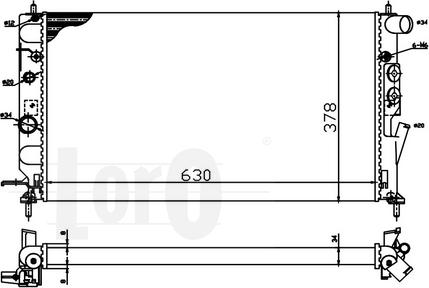 ABAKUS 037-017-0099 - Радиатор, охлаждение двигателя avtokuzovplus.com.ua