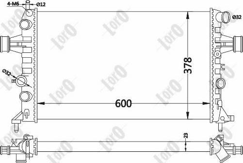 ABAKUS 037-017-0019 - Радіатор, охолодження двигуна autocars.com.ua