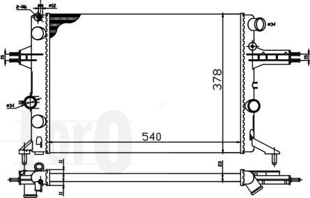 ABAKUS 037-017-0022 - Радіатор, охолодження двигуна autocars.com.ua