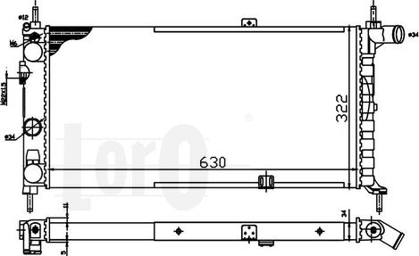 ABAKUS 037-017-0054 - Радіатор, охолодження двигуна autocars.com.ua