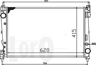 ABAKUS 037-017-0071 - Радіатор, охолодження двигуна autocars.com.ua