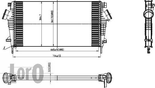 ABAKUS 037-018-0005 - Интеркулер autocars.com.ua