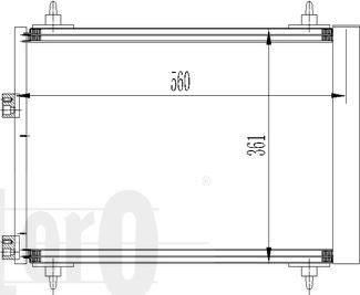 ABAKUS 038-016-0007 - Конденсатор кондиционера avtokuzovplus.com.ua