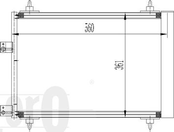 ABAKUS 038-016-0008 - Конденсатор, кондиціонер autocars.com.ua