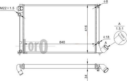 ABAKUS 038-017-0024 - Радіатор, охолодження двигуна autocars.com.ua