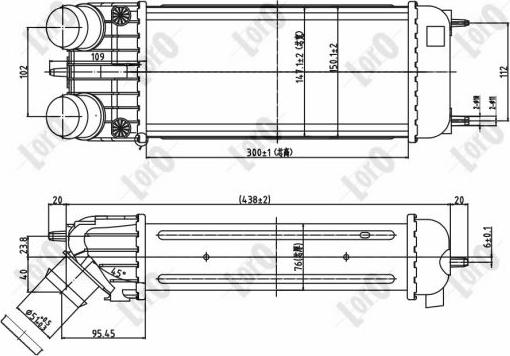 ABAKUS 038-018-0003 - Интеркулер autocars.com.ua