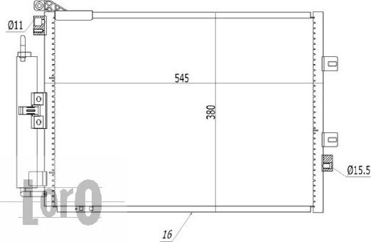 ABAKUS 042-016-0044 - Конденсатор кондиционера avtokuzovplus.com.ua