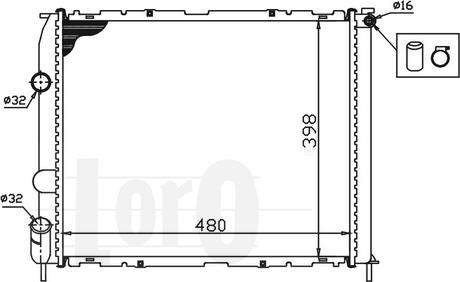 ABAKUS 042-017-0007 - Радіатор, охолодження двигуна autocars.com.ua