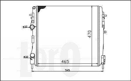 ABAKUS 042-017-0028 - Радіатор, охолодження двигуна autocars.com.ua