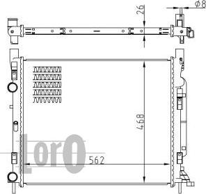 ABAKUS 042-017-0039-B - Радіатор, охолодження двигуна autocars.com.ua