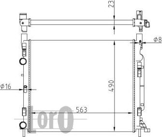 ABAKUS 042-017-0039 - Радіатор, охолодження двигуна autocars.com.ua