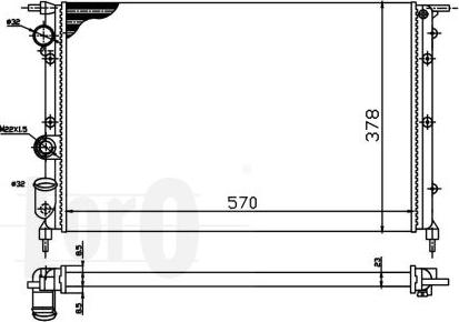 ABAKUS 042-017-0043 - Радіатор, охолодження двигуна autocars.com.ua