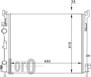 ABAKUS 042-017-0047 - Радіатор, охолодження двигуна autocars.com.ua