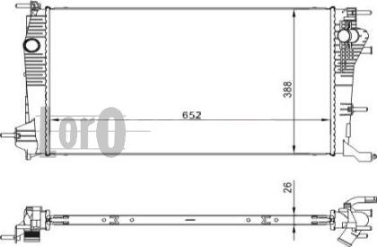 ABAKUS 042-017-0054 - Радіатор, охолодження двигуна autocars.com.ua