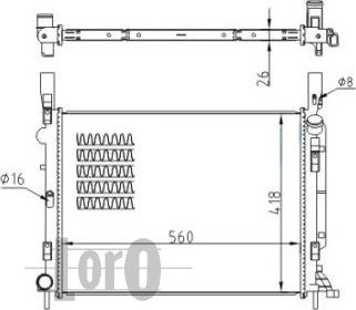 ABAKUS 042-017-0060-B - Радіатор, охолодження двигуна autocars.com.ua