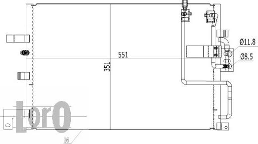 ABAKUS 044-016-0005 - Конденсатор кондиционера avtokuzovplus.com.ua