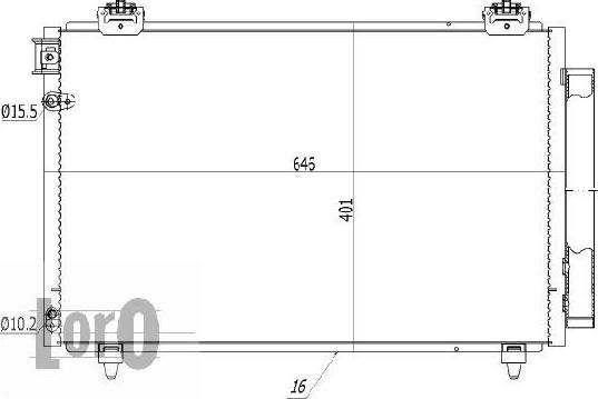 ABAKUS 051-016-0019 - Конденсатор кондиционера avtokuzovplus.com.ua