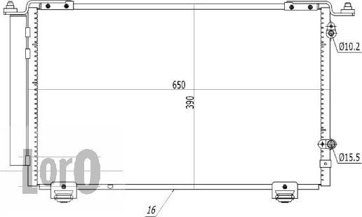 ABAKUS 051-016-0030 - Конденсатор, кондиціонер autocars.com.ua