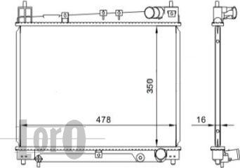 ABAKUS 051-017-0002-B - Радіатор, охолодження двигуна autocars.com.ua