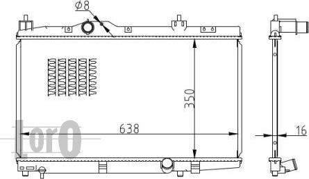 ABAKUS 051-017-0007-B - Радиатор, охлаждение двигателя avtokuzovplus.com.ua