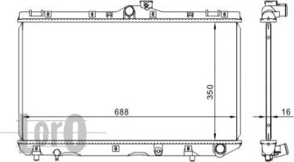 ABAKUS 051-017-0008 - Радіатор, охолодження двигуна autocars.com.ua