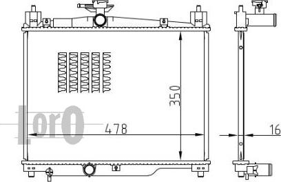 ABAKUS 051-017-0013-B - Радіатор, охолодження двигуна autocars.com.ua