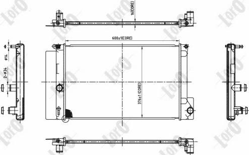 ABAKUS 051-017-0053-B - Радиатор, охлаждение двигателя avtokuzovplus.com.ua