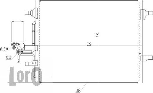 ABAKUS 052-016-0003 - Конденсатор, кондиціонер autocars.com.ua