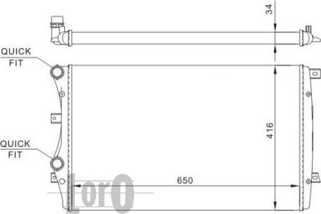 ABAKUS 053-017-0019 - Радіатор, охолодження двигуна autocars.com.ua