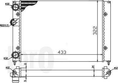 ABAKUS 053-017-0035 - Радиатор, охлаждение двигателя avtokuzovplus.com.ua