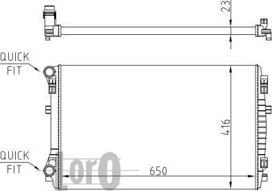 ABAKUS 053-017-0044 - Радіатор, охолодження двигуна autocars.com.ua