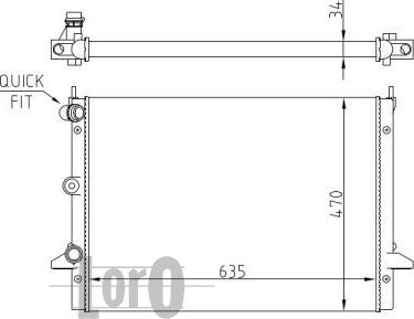 ABAKUS 053-017-0047 - Радіатор, охолодження двигуна autocars.com.ua