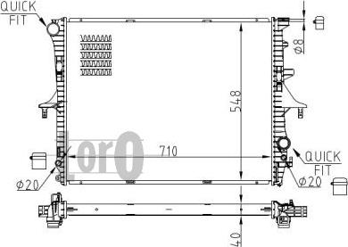 ABAKUS 053-017-0071-B - Радиатор, охлаждение двигателя avtokuzovplus.com.ua