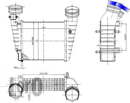 ABAKUS 053-018-0001 - Интеркулер, теплообменник турбины autodnr.net