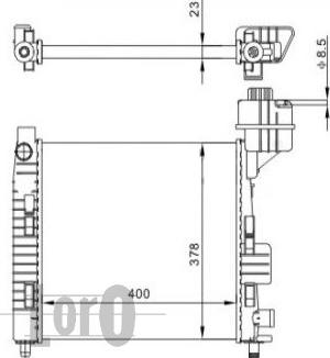 ABAKUS 054-017-0015 - Радиатор, охлаждение двигателя avtokuzovplus.com.ua