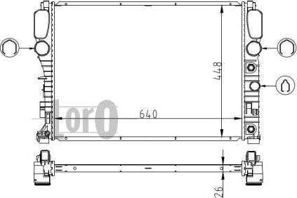 ABAKUS 054-017-0033 - Радіатор, охолодження двигуна autocars.com.ua