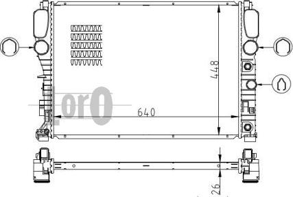 ABAKUS 054-017-0048-B - Радіатор, охолодження двигуна autocars.com.ua