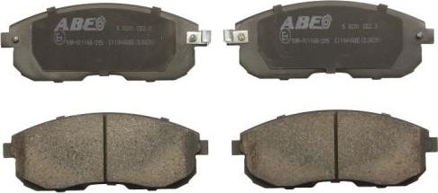 ABE C11044ABE - Тормозные колодки, дисковые, комплект avtokuzovplus.com.ua
