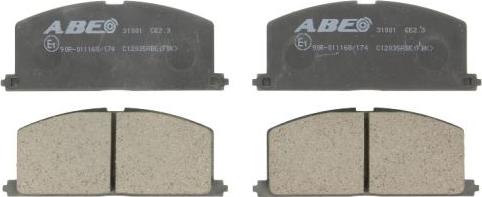 ABE C12035ABE - Тормозные колодки, дисковые, комплект autodnr.net